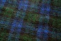 Faux Fur SHERPA FLEECE Sheepskin Fabric Material - GREEN BLUE BLACKWATCH